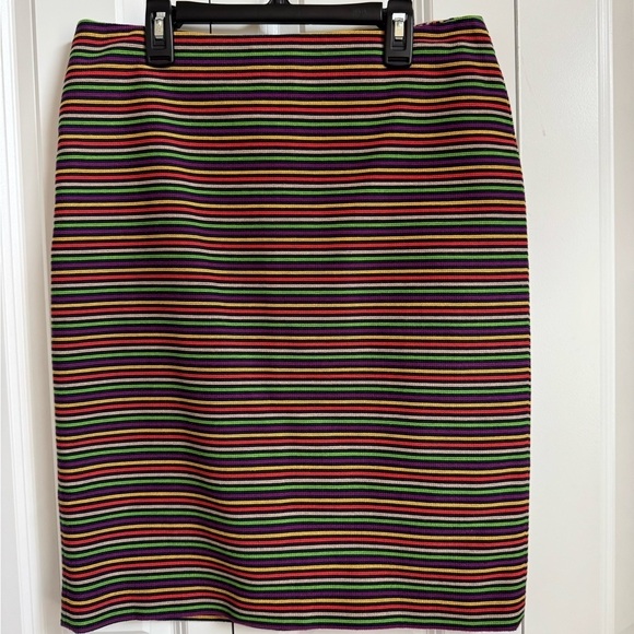Talbots Colorful Striped Knee-Length Pencil Skirt - Picture 1 of 7